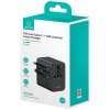 Ładowarka sieciowa USAMS Travel Adapter  CC308 USB-C + USB-A 17W 4w1 US/AU/EU/UK czarny